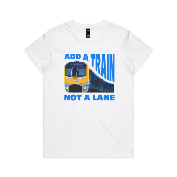 Add a train, not a lane - AS Colour Womens Maple Tee Thumbnail